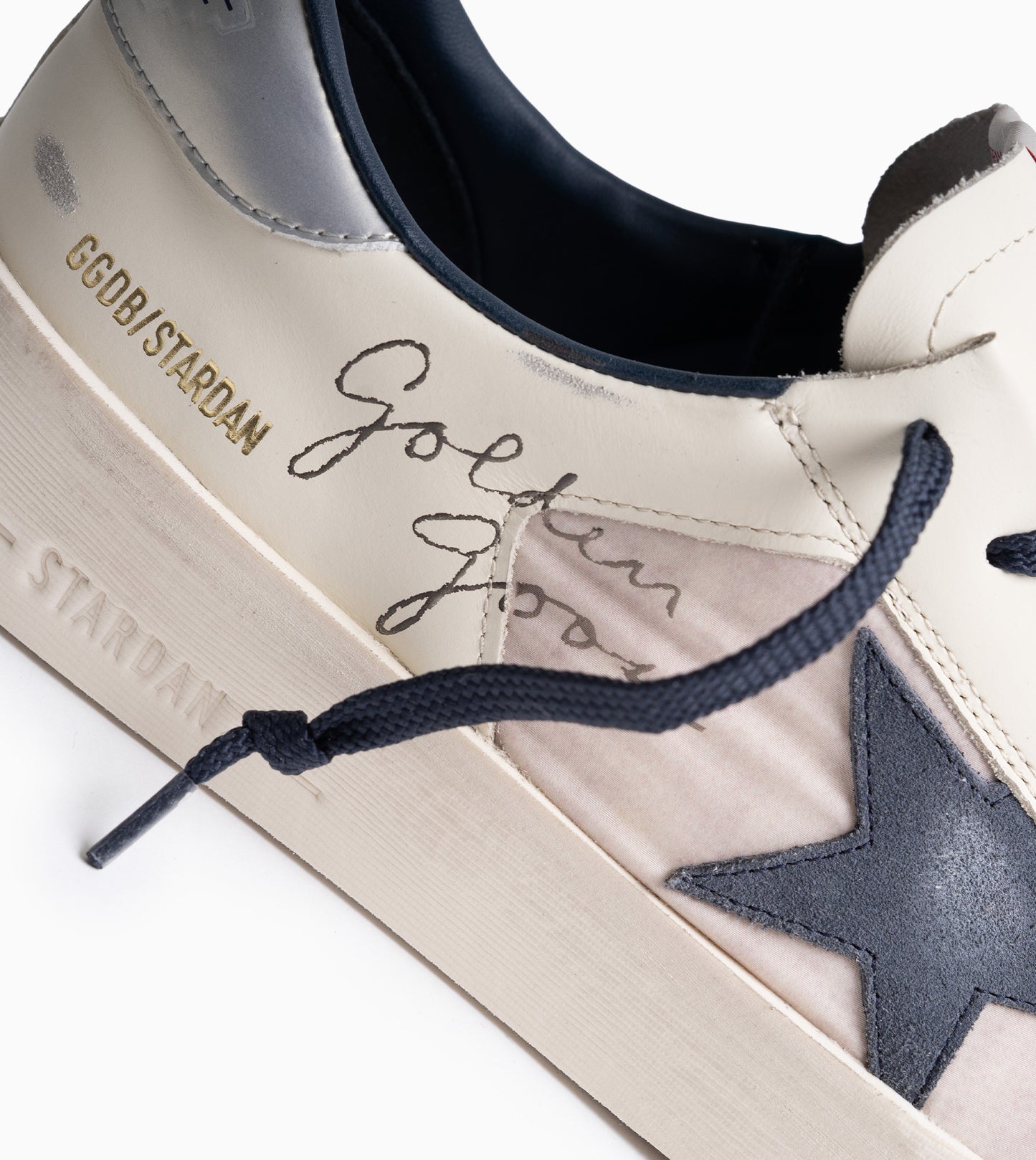 GOLDEN GOOSE Stardan Nylon Cream Blue