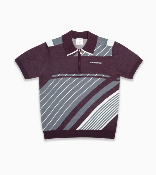 CASABLANCA Merino Diagonal Polo