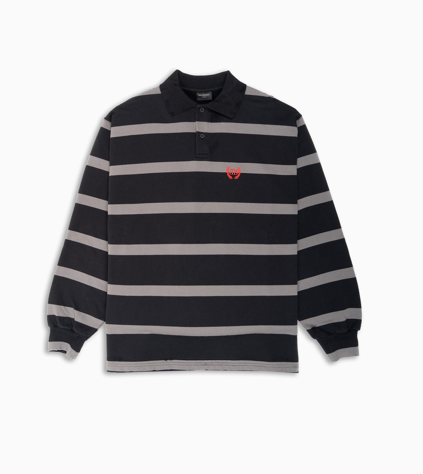 BALENCIAGA Polo con raya Laurel