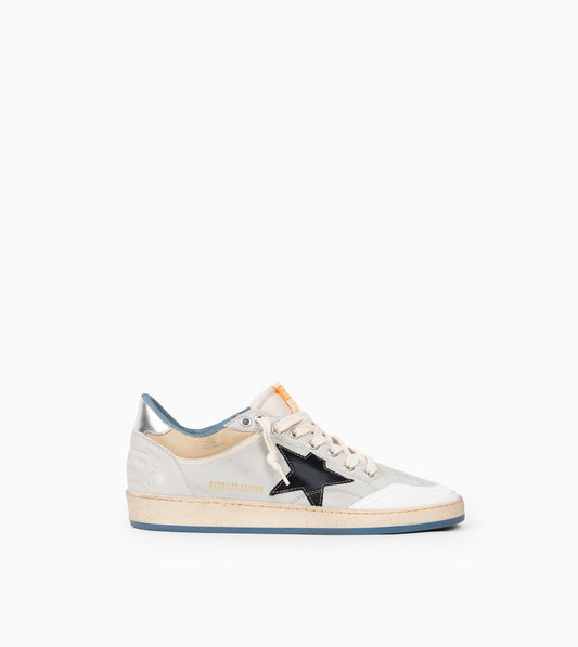 GOLDEN GOOSE Ballstar Nabuk and Nylon Upper Crack Leather