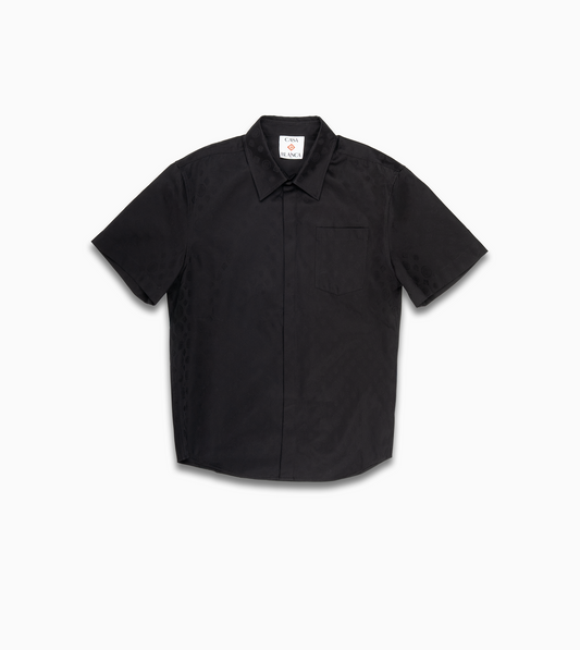 CASABLANCA Short Sleeve Monogram Shirt Black