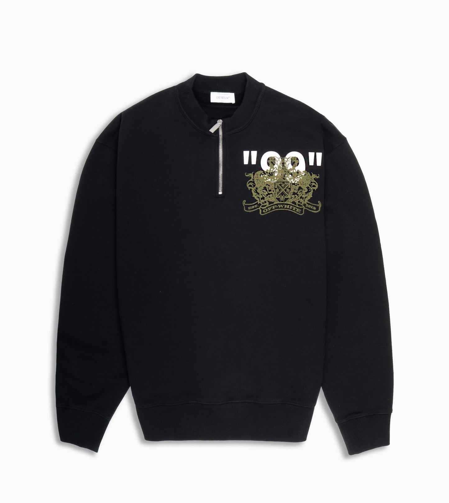 OFF WHITE Spray Stamp Skate Zip Mocneck