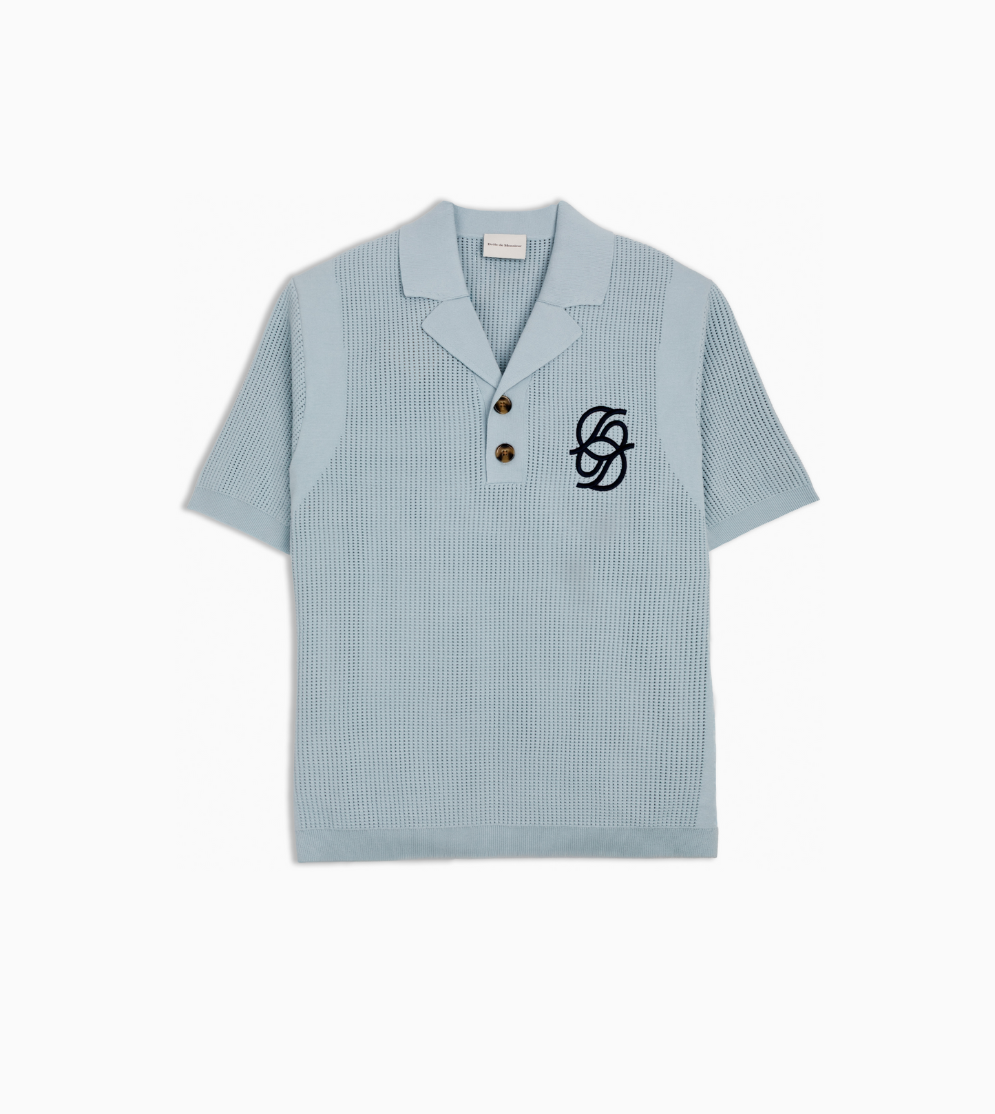 DRÔLE DE MONSIEUR Polo de Punto Monograma Azul