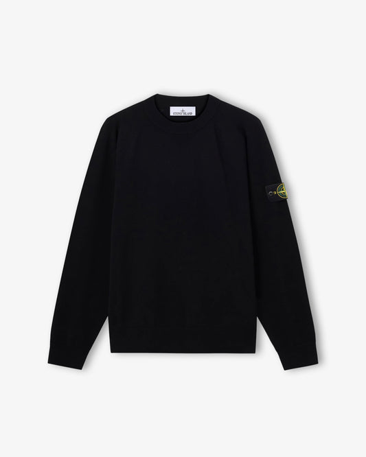 STONE ISLAND Wool Crewneck Black
