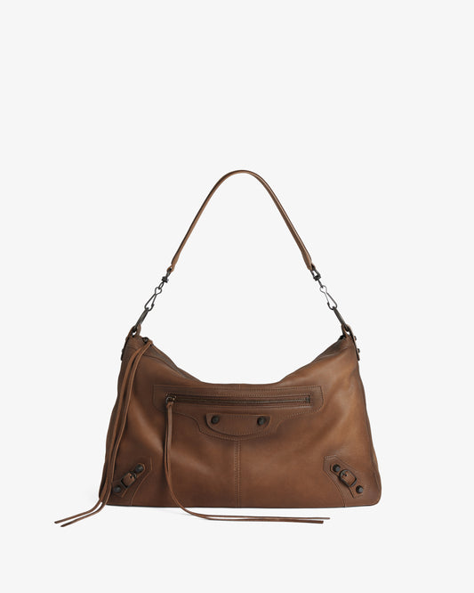 BALENCIAGA Le City Moto Bag caramel