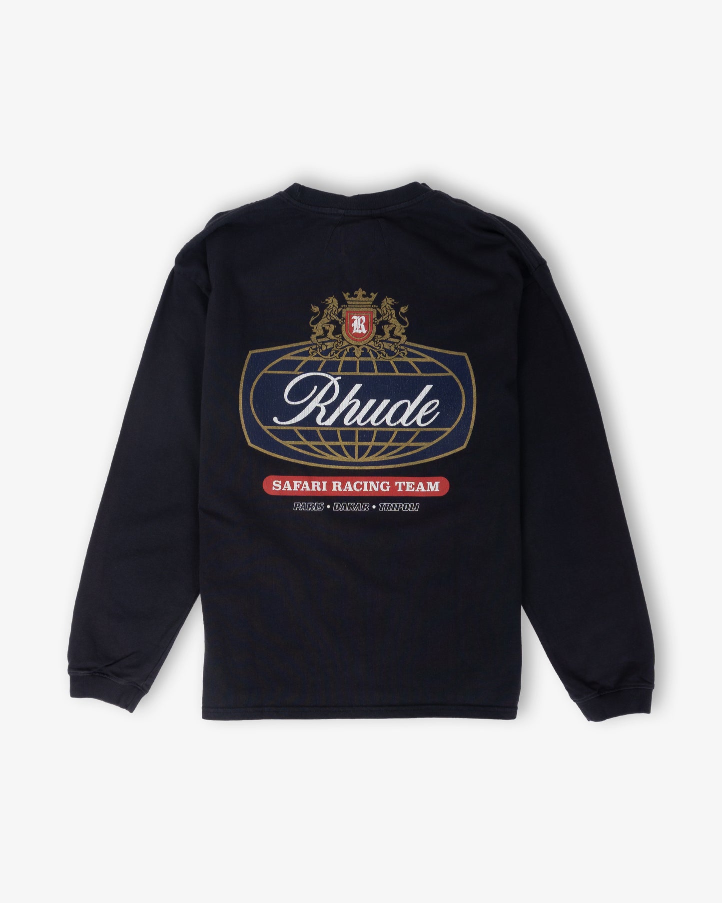 RHUDE Safari Crest LS Tee VTG Black