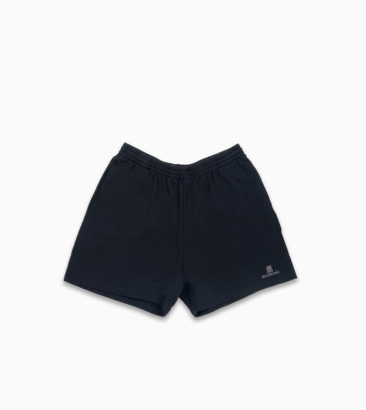 BALENCIAGA Nano BB Shorts in Black Faded