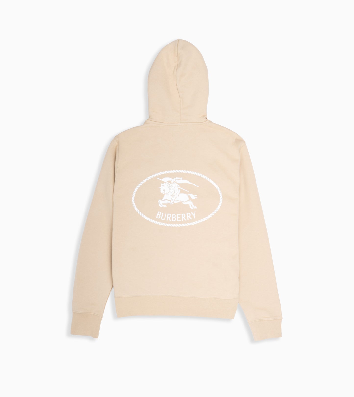 BURBERRY Cotton Hoodie with Knight Stamp motif Beige