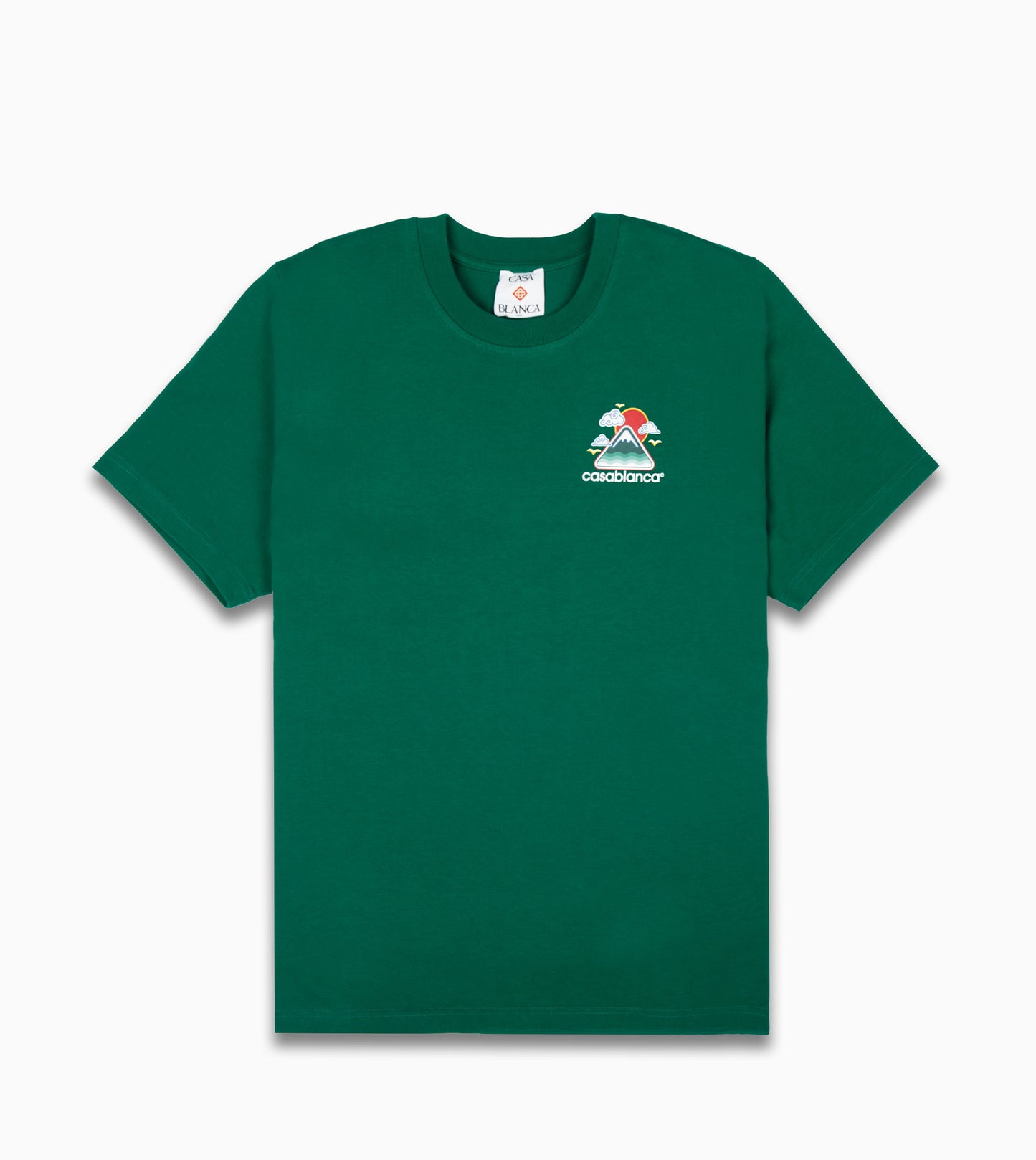 CASABLANCA Montagne Ondulée Screen Printed T-shirt Green