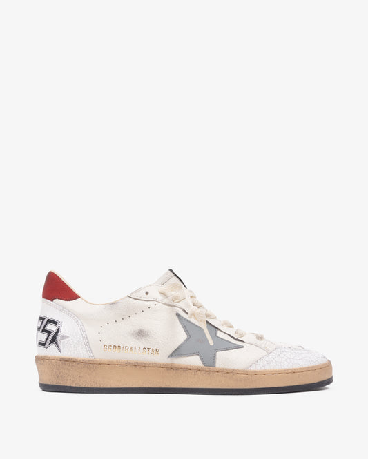 GOLDEN GOOSE BALLSTAR Mappa White Silver Blue
