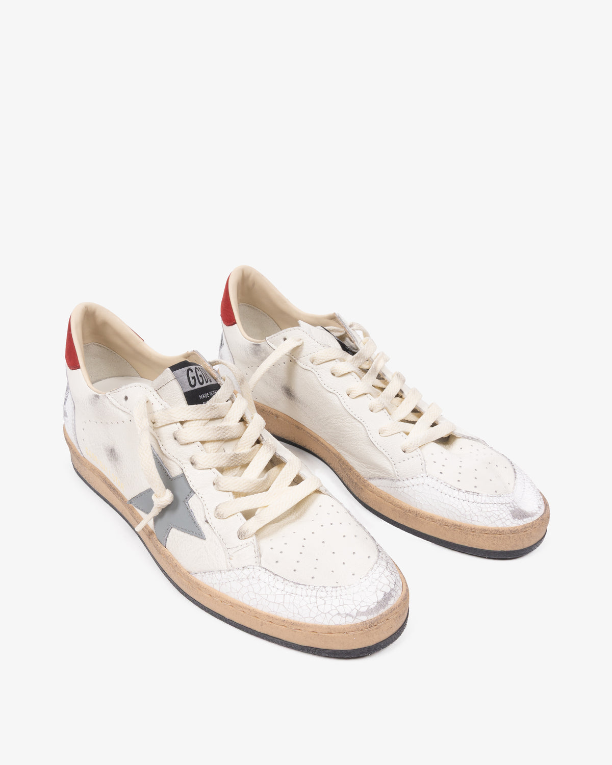 GOLDEN GOOSE BALLSTAR Mappa White Silver Blue