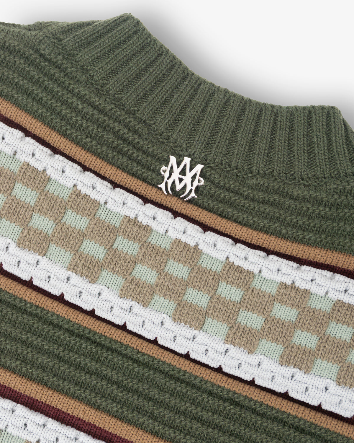 AMIRI Western Logo Striped Sweater