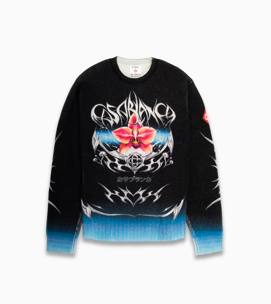 CASABLANCA Blades Cashmere Crewneck