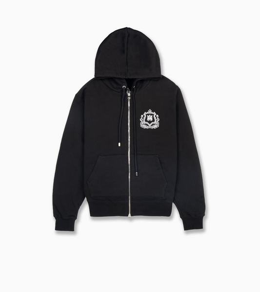 AMIRI MA Crest Zip Hoodie Black