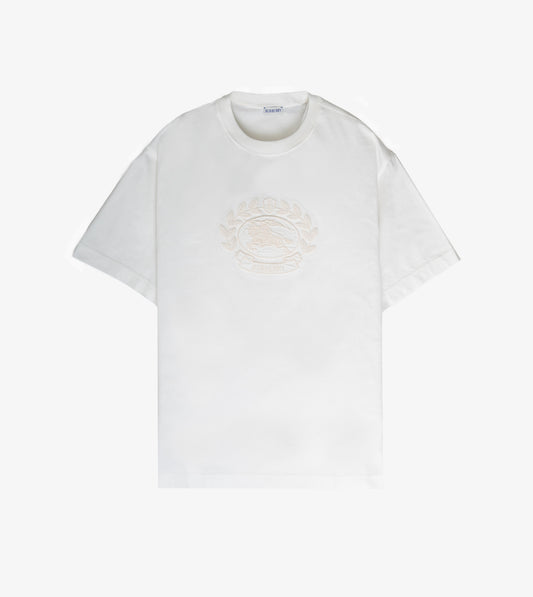 BURBERRY EKD Cotton T-shirt in Chalk