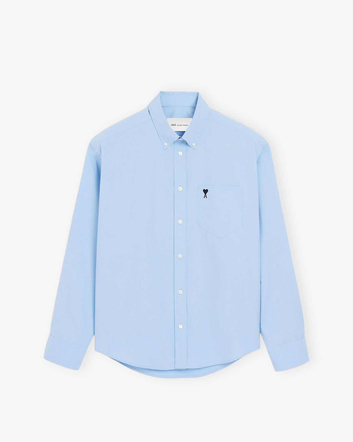 AMI PARIS Boxy Fit Shirt Button Down Collar and Embroidered ADC