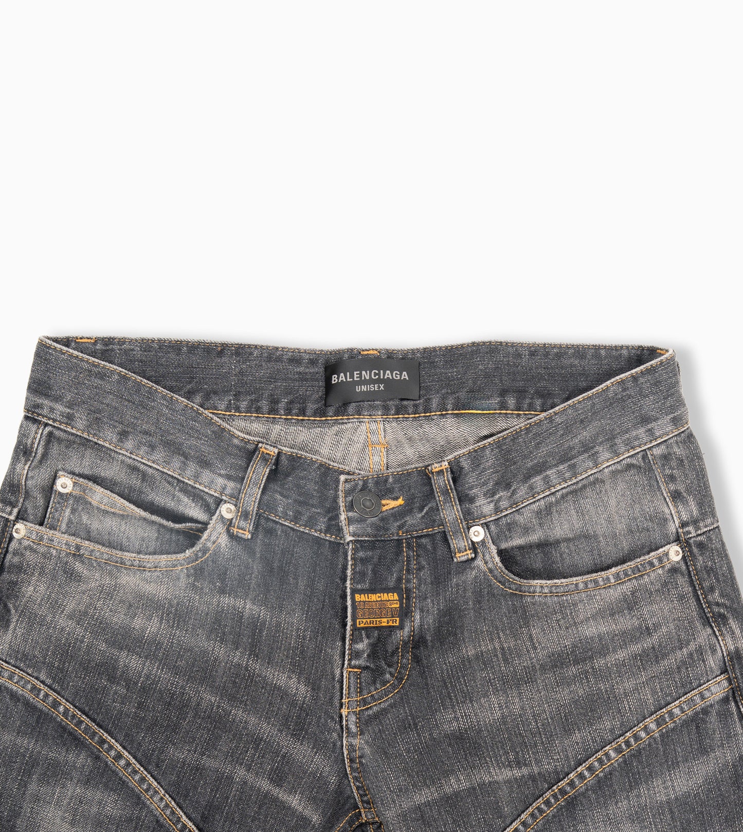 BALENCIAGA Fitted Low-Waist Black Jeans