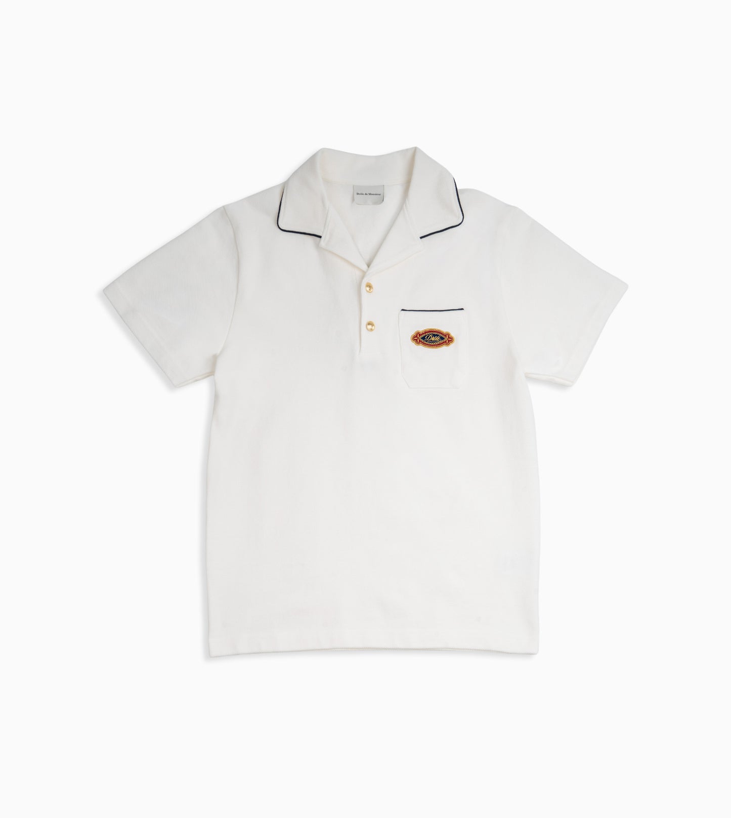 Polo de parches Drôle de Monsieur blanco