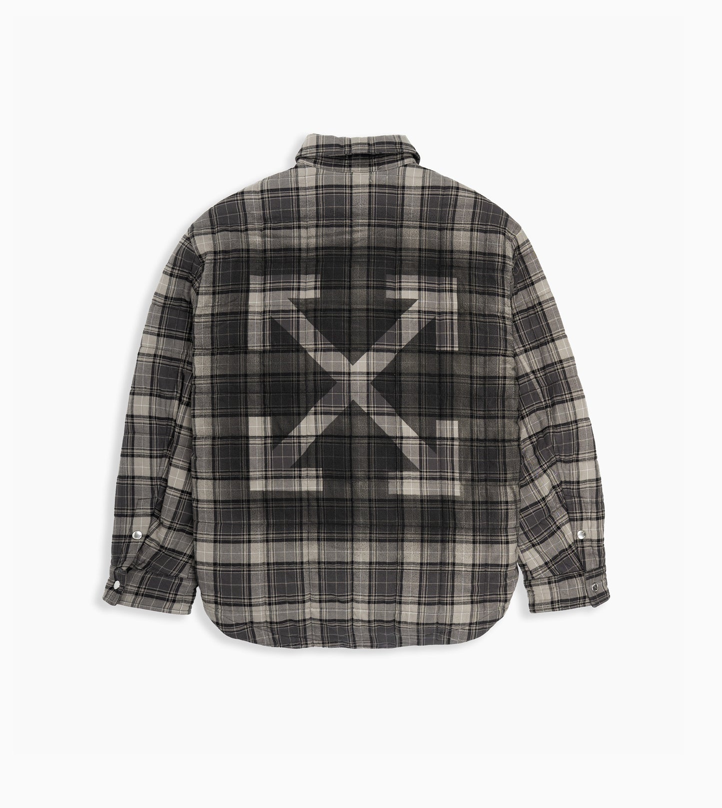 OFF-WHITE Spray Arrow Check Flan Padded DK GREY