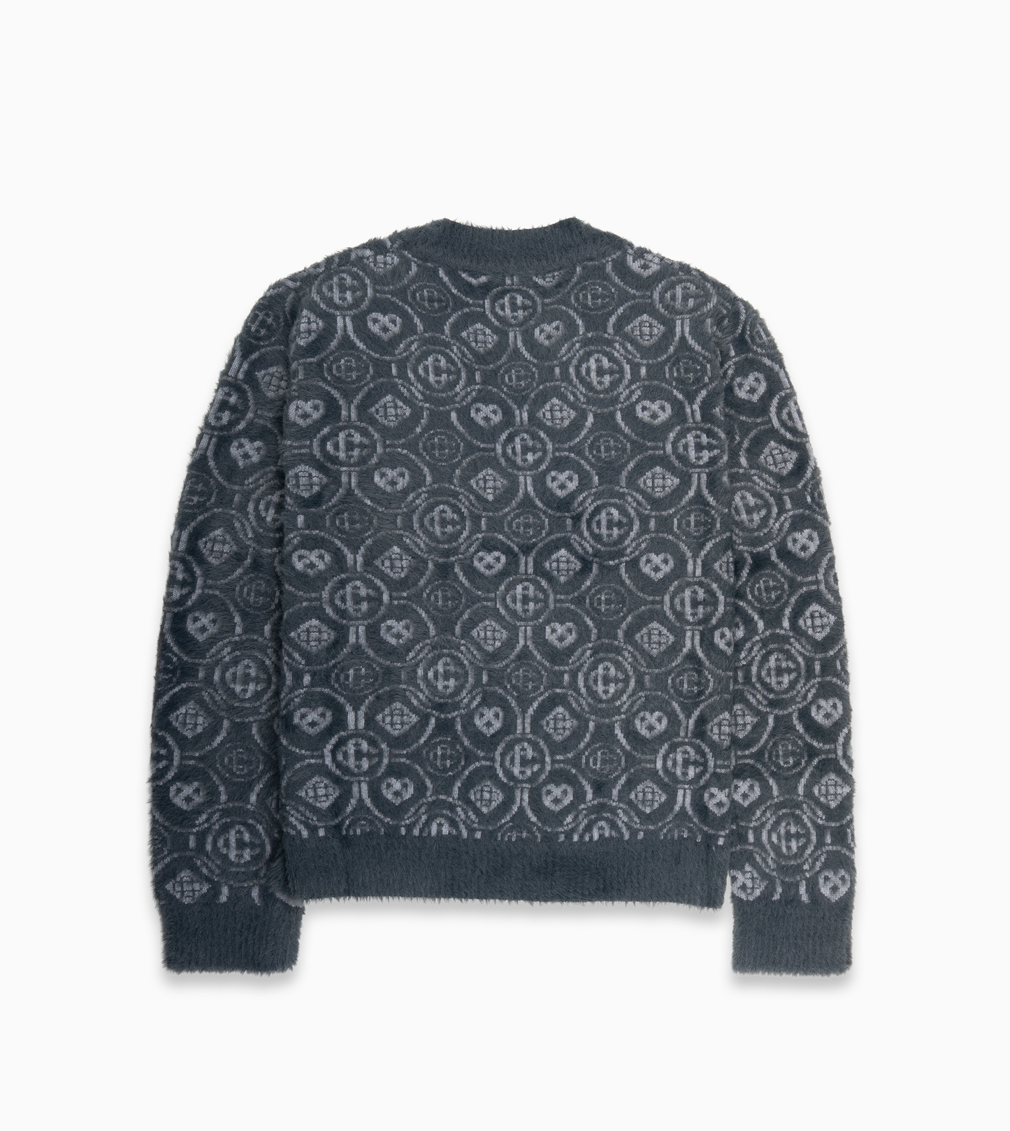 CASABLANCA Cardigan V Neck Wool Mix Grey