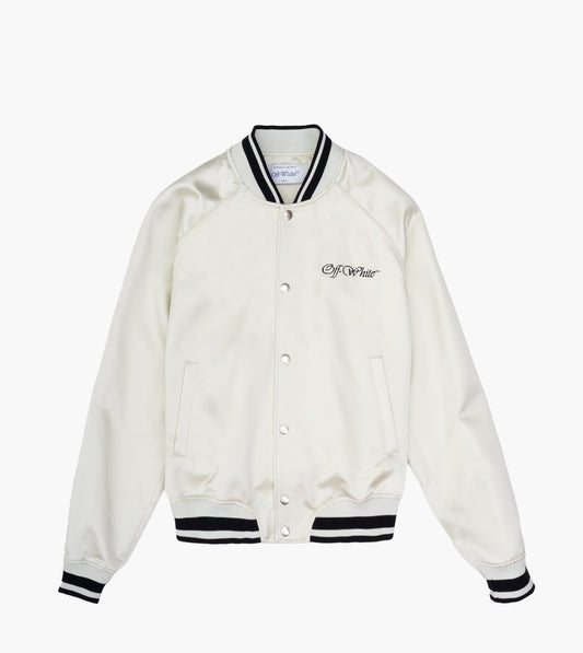 OFF-WHITE College Sateen Jacket Ivory