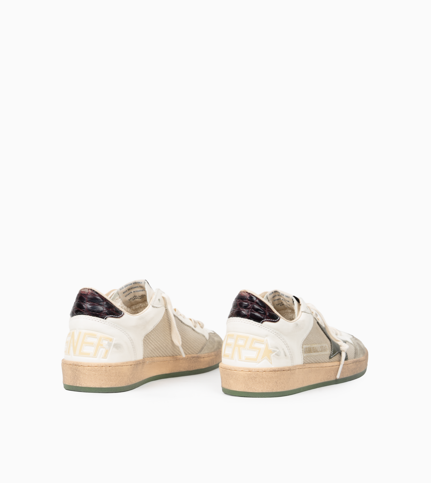 GOLDEN GOOSE BALLSTAR Net and Leather Upper Suede Toe Leather Star