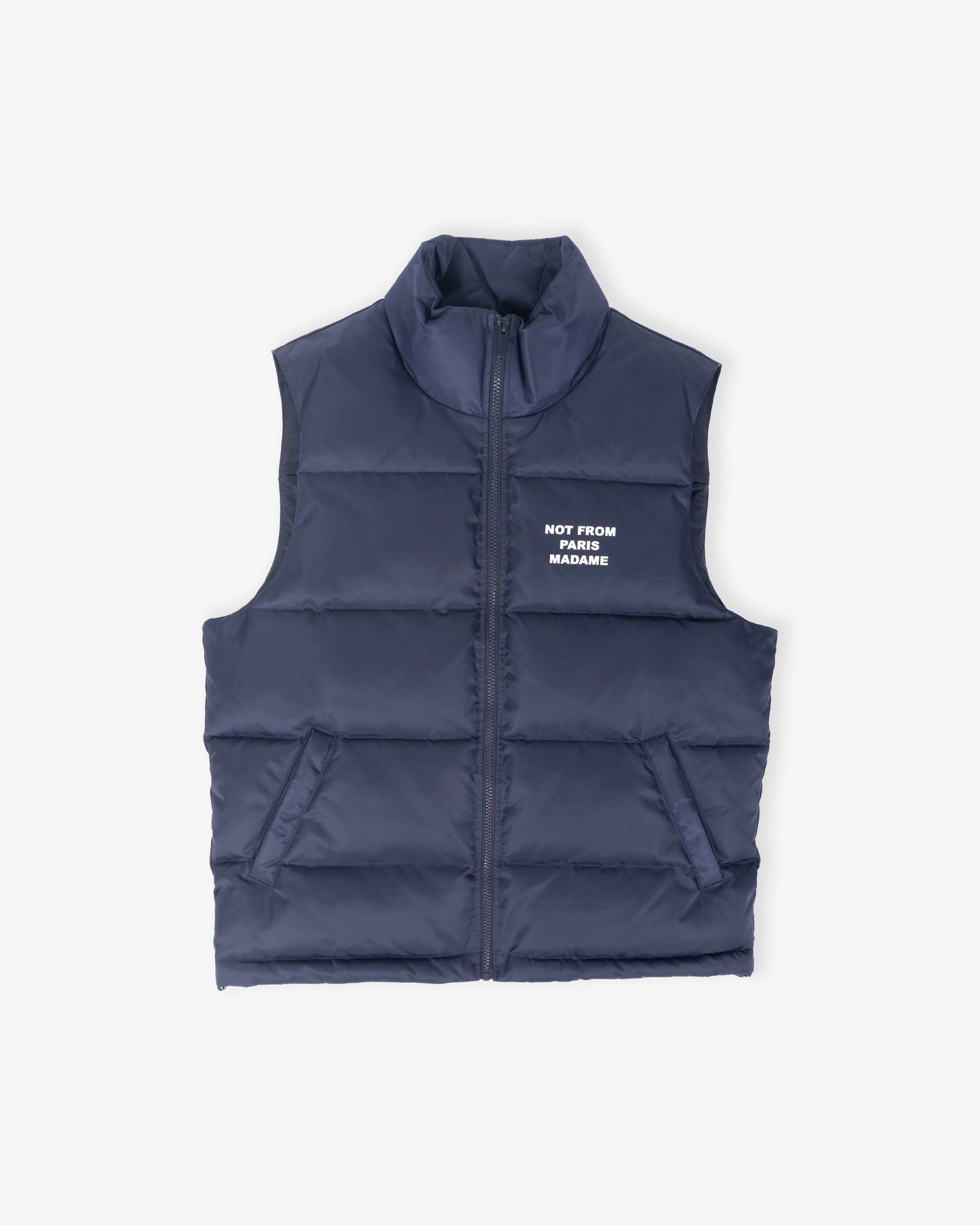 DRÔLE DE MONSIEUR Slogan Sleeveless Down Vest