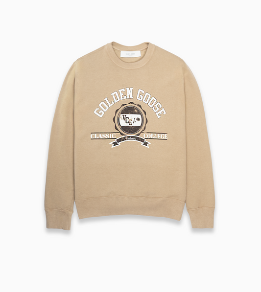 GOLDEN GOOSE Crewneck Sweatshirt Journey Beige