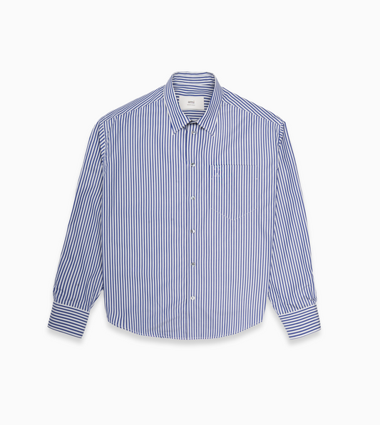 AMI Boxy Striped Shirt