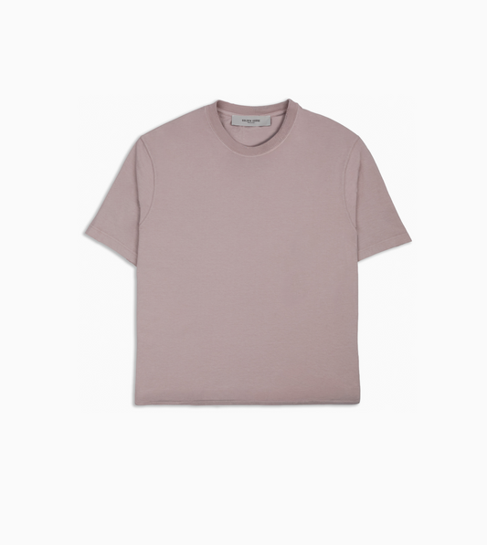GOLDEN GOOSE Relaxed Fit T-Shirt Logo Patch Pink