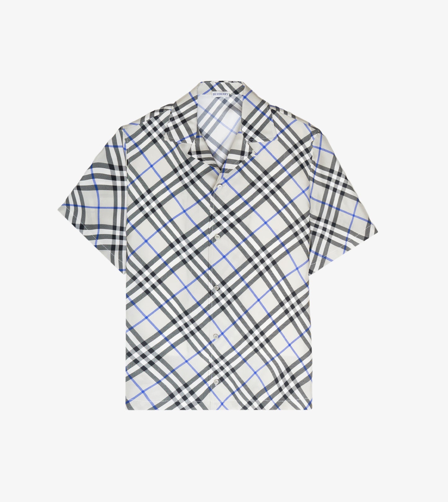 BURBERRY Oversized Check Silk Shirt