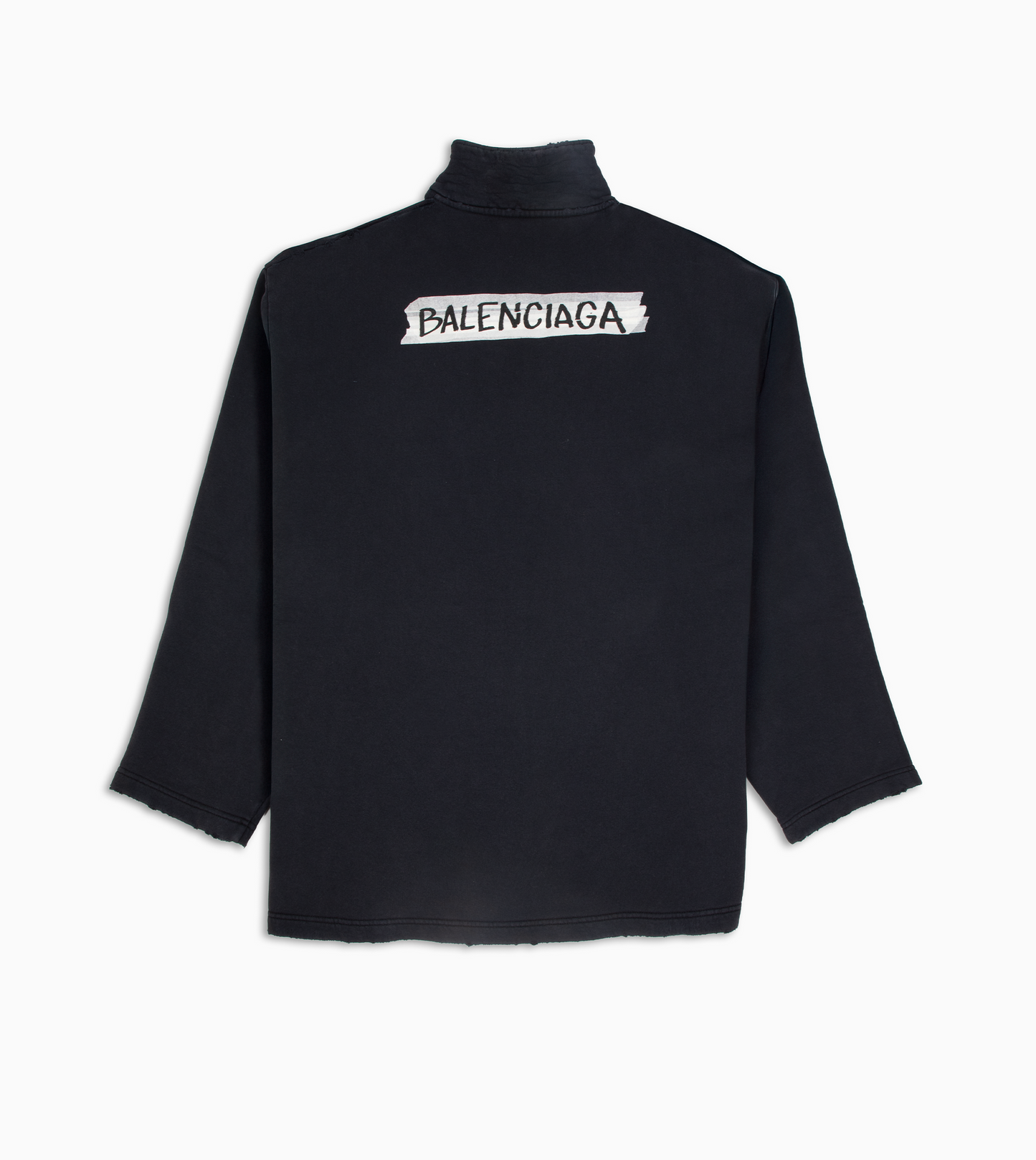 Sudadera con cremallera de cuello alto BALENCIAGA negra