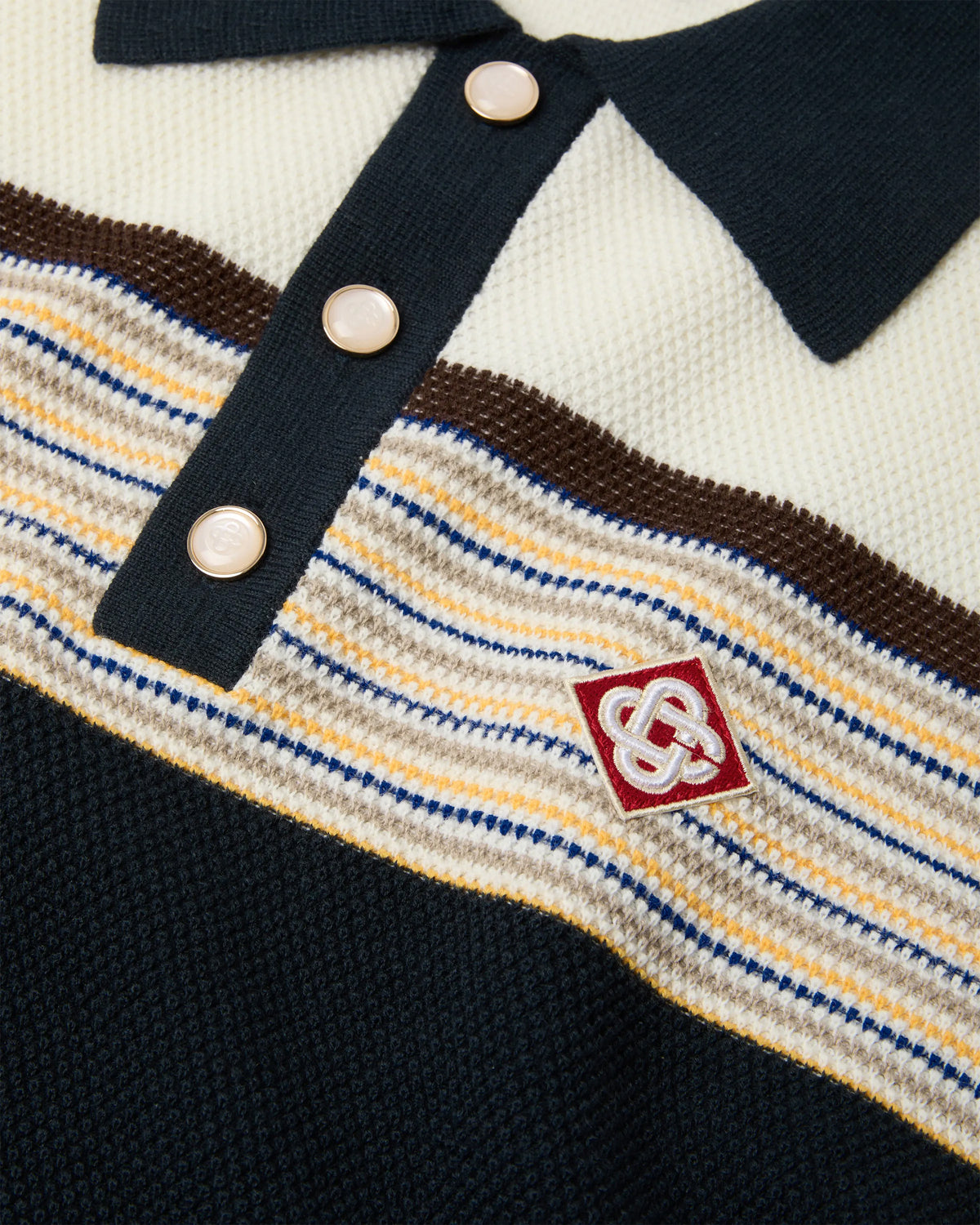 CASABLANCA Cafe Stripe Polo Shirt