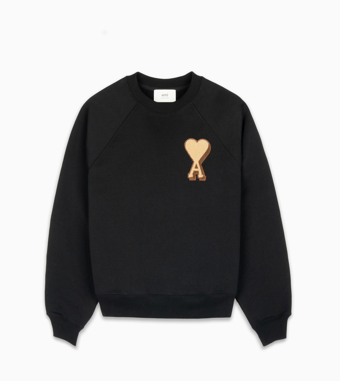 AMI PARIS Crewneck with ADC Patch Black