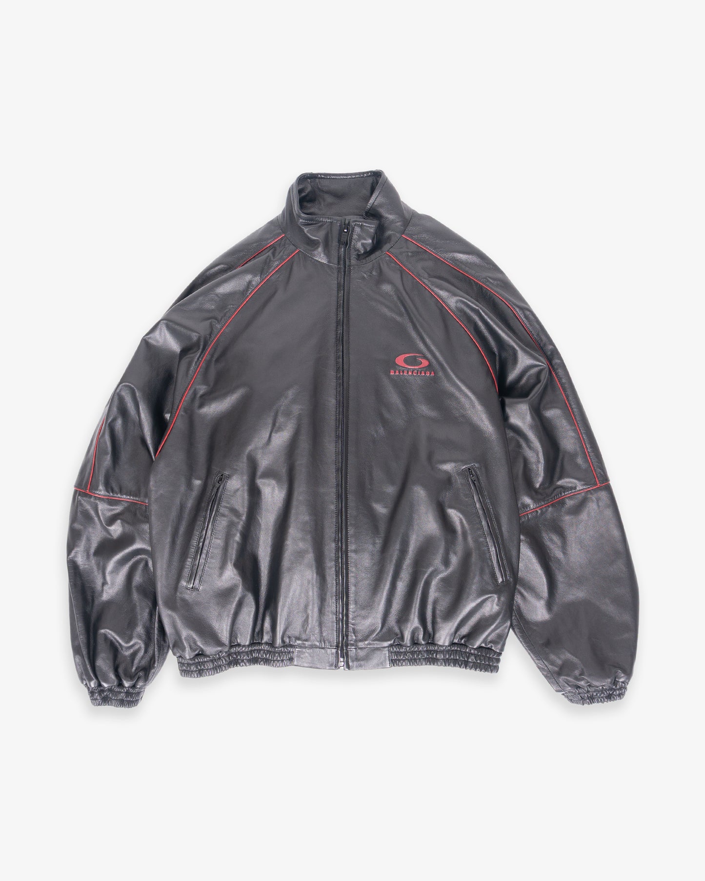 BALENCIAGA Tracksuit Jacket Semi Shiny Leather