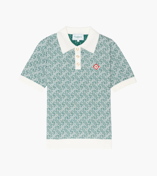 CASABLANCA Jacquard Monogram Polo