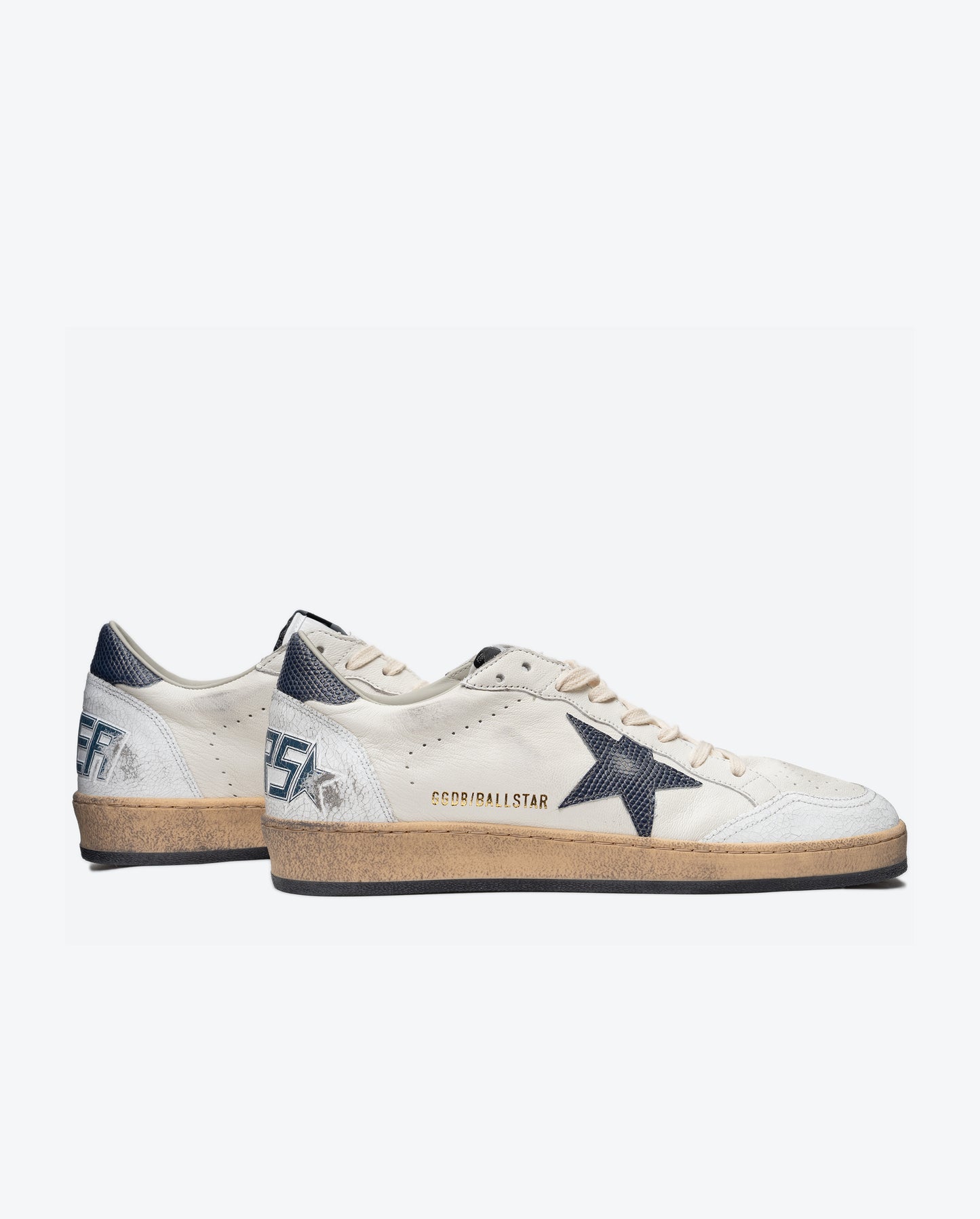 GOLDEN GOOSE Ball Star Nappa Upper Crack Toe and Spur Lizard Printed Star and Heel