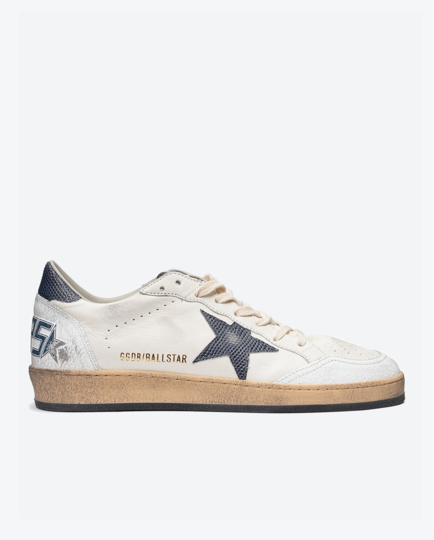 GOLDEN GOOSE Ball Star Nappa Upper Crack Toe and Spur Lizard Printed Star and Heel