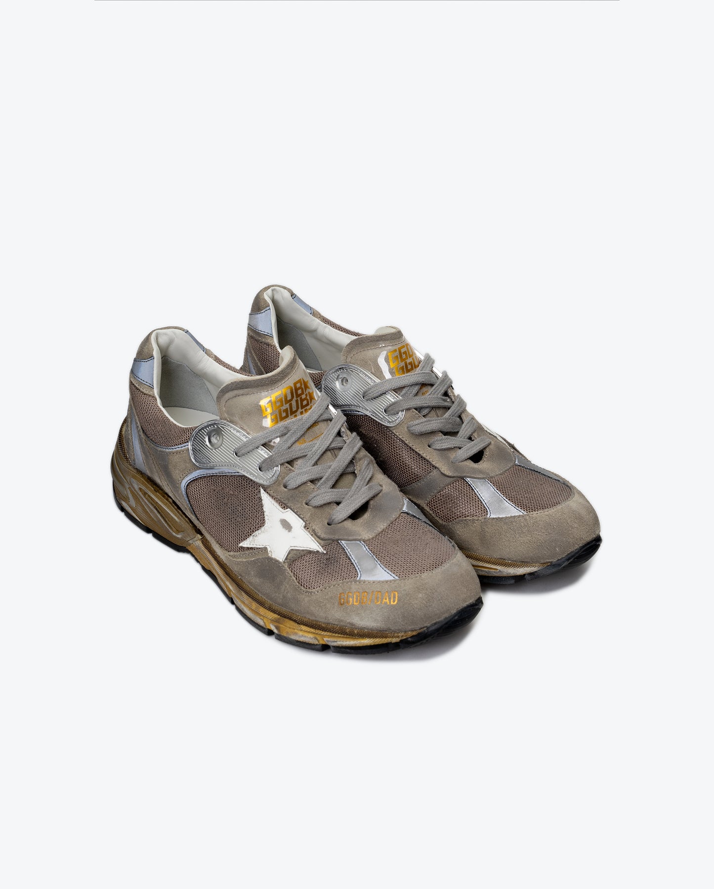 GOLDEN GOOSE Running Dad Net and Suede Upper Leather Star