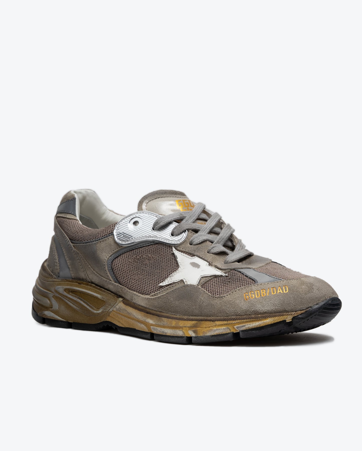 GOLDEN GOOSE Running Dad Net and Suede Upper Leather Star