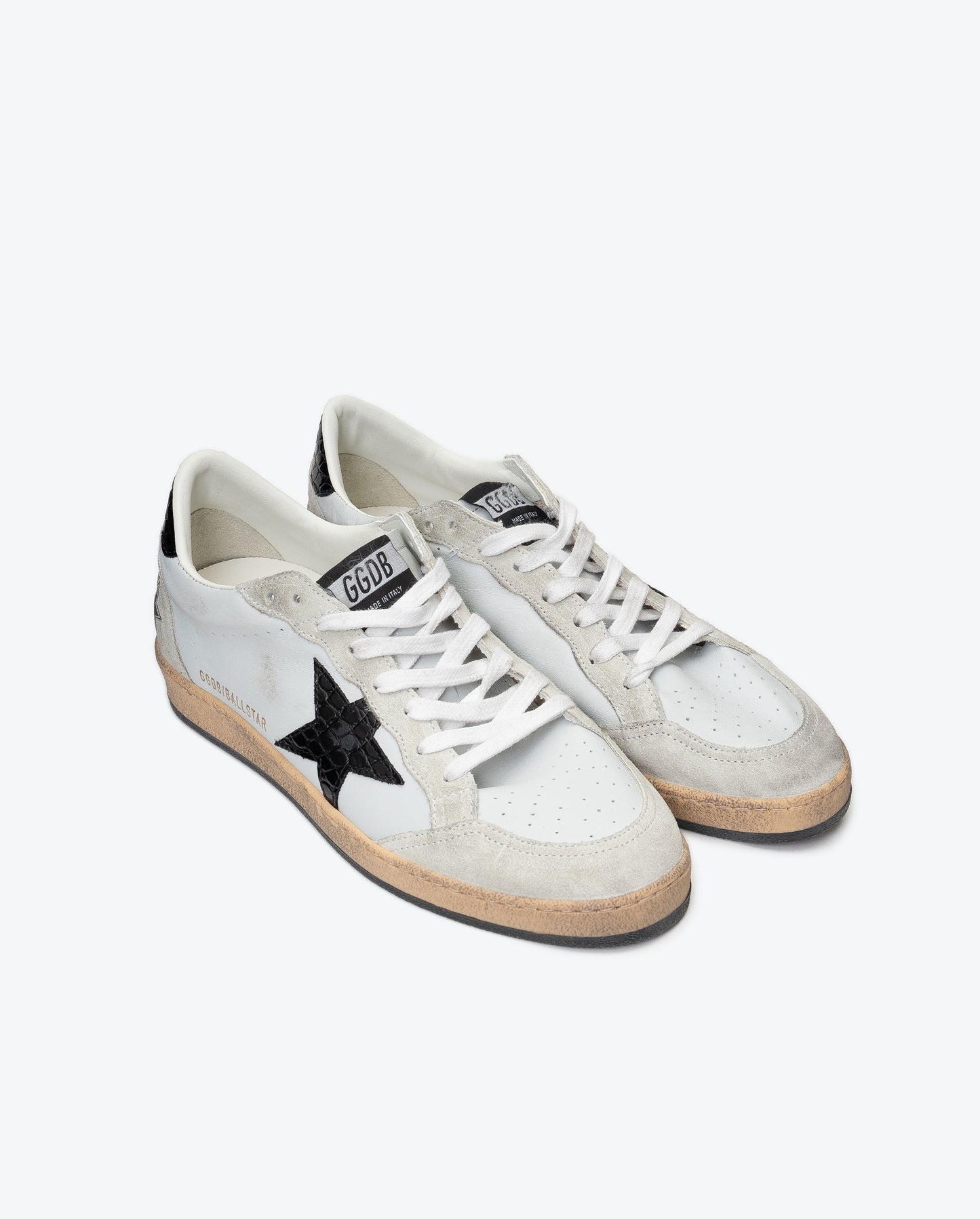 GOLDEN GOOSE Ball Star Nappa Upper Suede Toe and Spur Cocco Printed Star and Heel