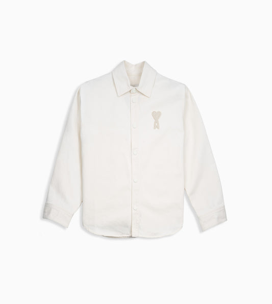 AMI PARIS Sobrecamisa con Ami de Coeur de punto