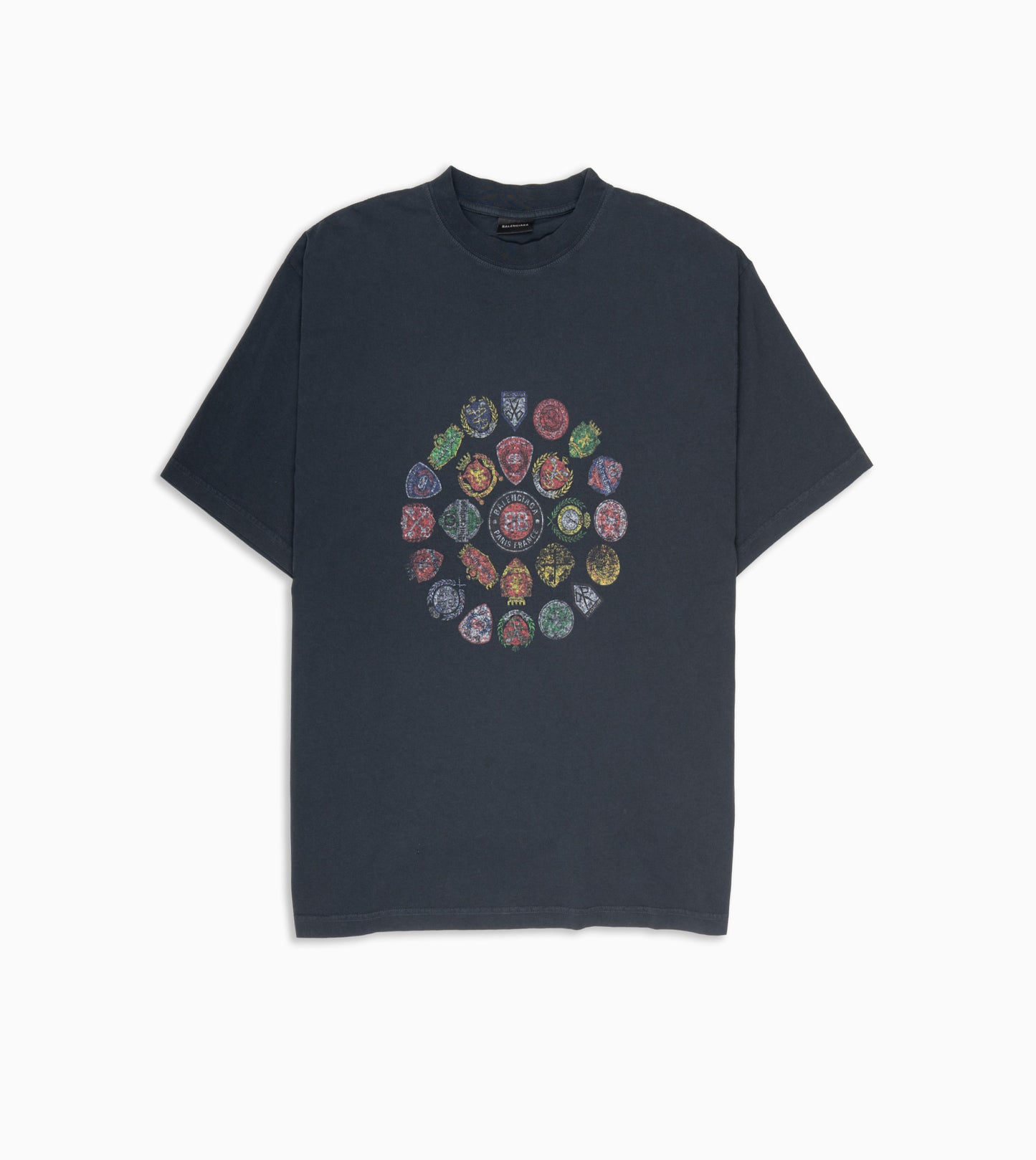 BALENCIAGA Spiral Crest T-Shirt Black