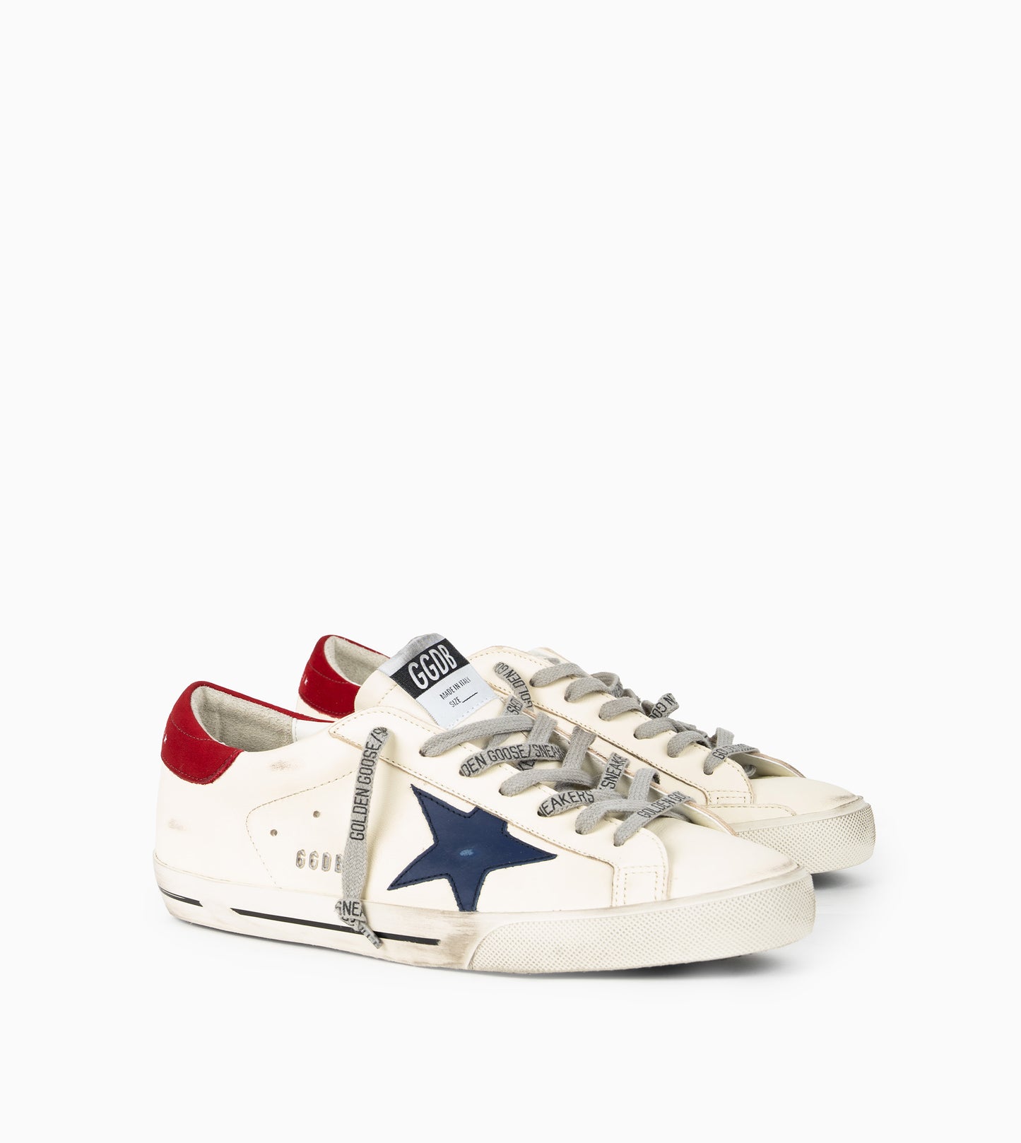 GOLDEN GOOSE SUPERSTAR WHITE/BLUE/RED