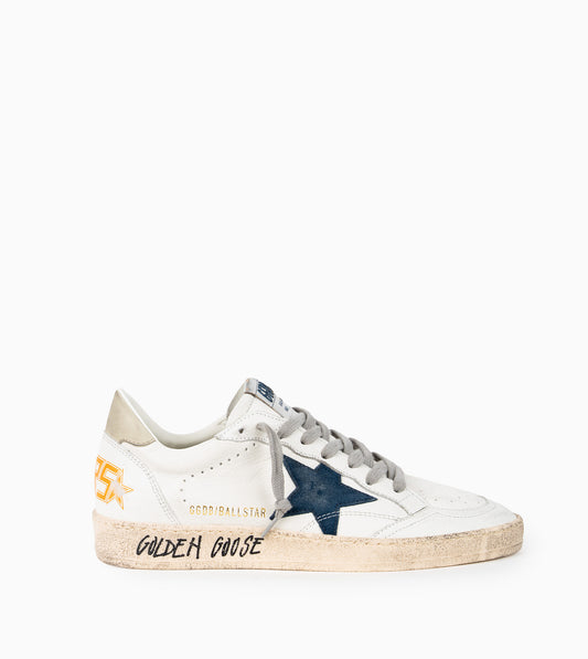GOLDEN GOOSE BALLSTAR WHITE BLUE ICE