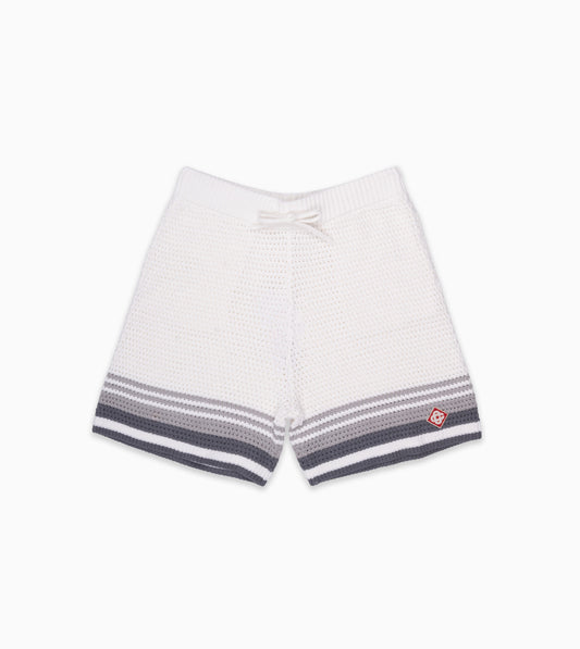 CASABLANCA Crochet Shorts White Grey
