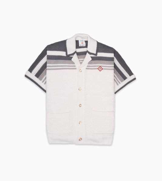 CASABLANCA Crochet Shirt White Grey