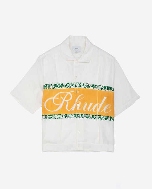 RHUDE Linen Cuban Shirt Ivory