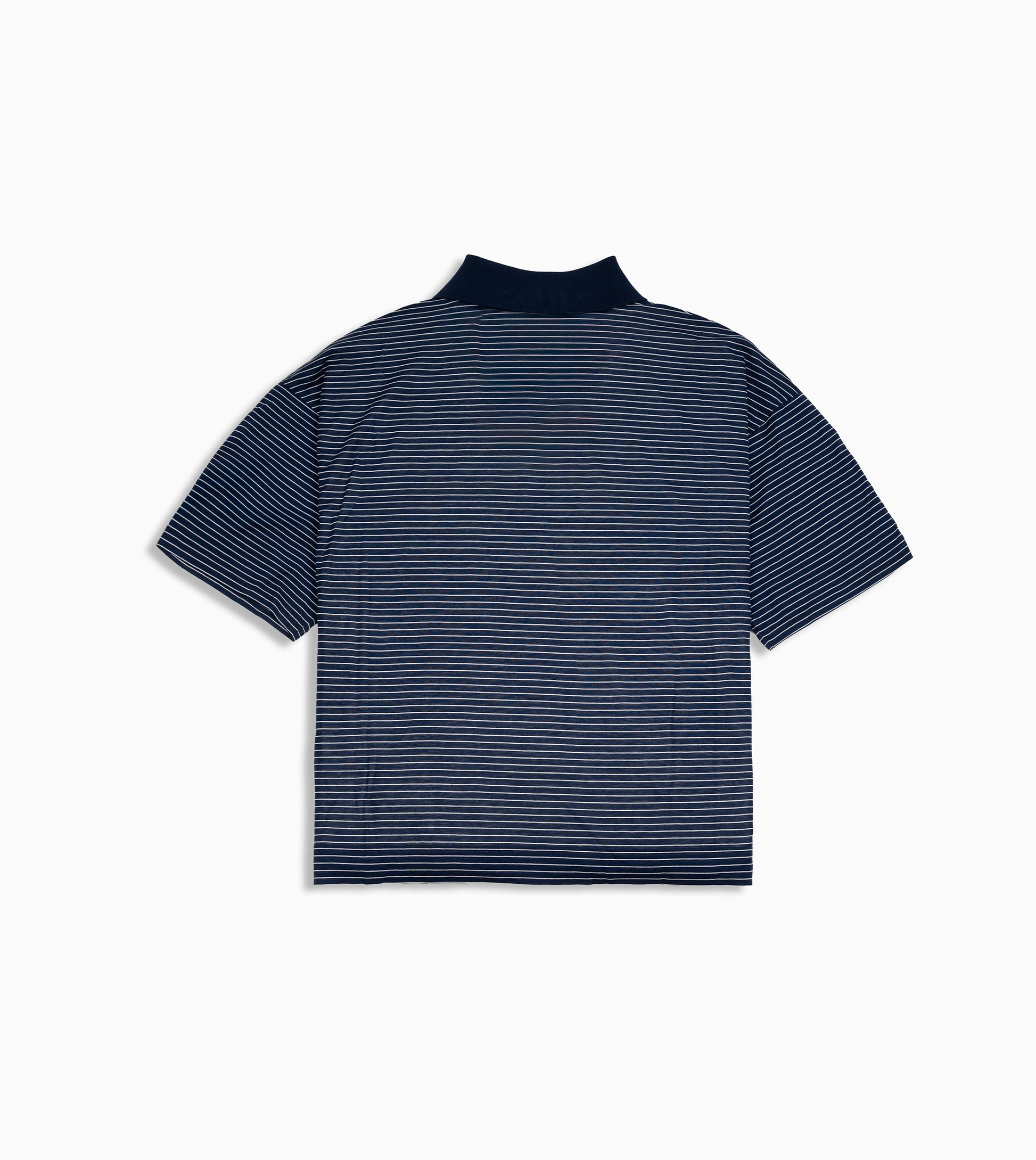 Polo AMI Paris de rayas corte boxy fit con parche de logo para hombre