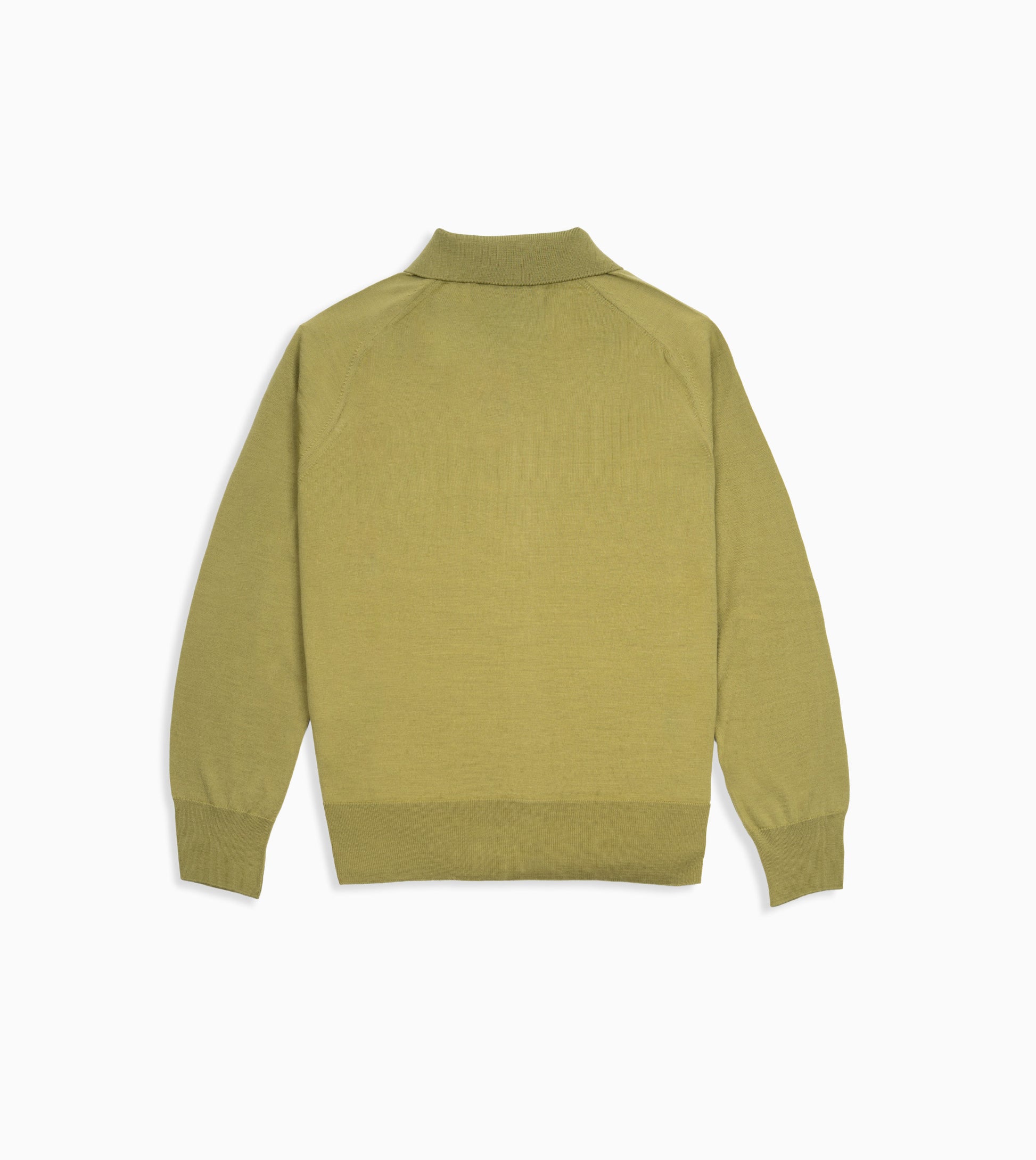 Cárdigan AMI Paris matcha con logo y cuello tipo camisa